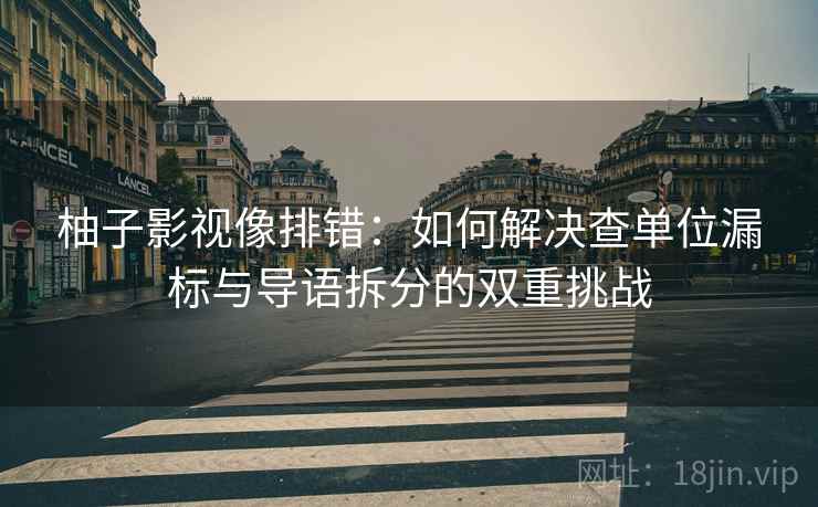 柚子影视像排错：如何解决查单位漏标与导语拆分的双重挑战