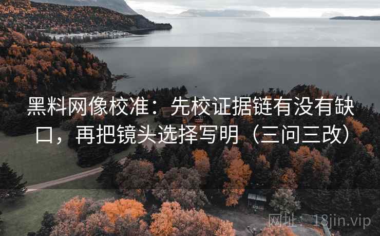 黑料网像校准：先校证据链有没有缺口，再把镜头选择写明（三问三改）