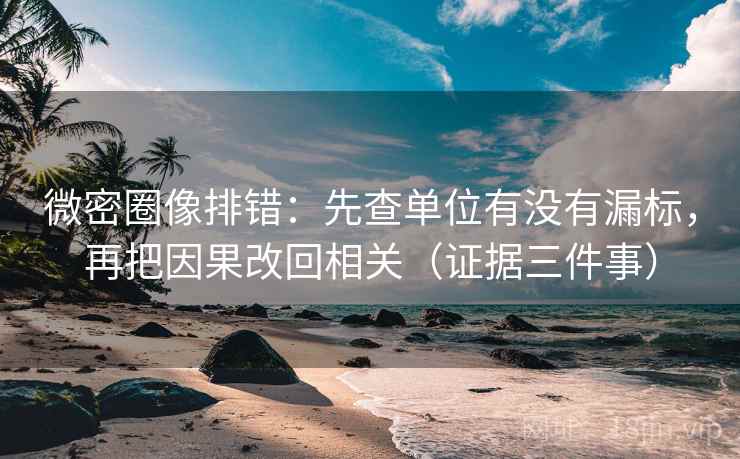 微密圈像排错：先查单位有没有漏标，再把因果改回相关（证据三件事）