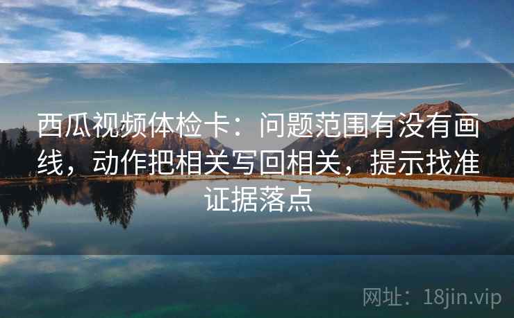 西瓜视频体检卡：问题范围有没有画线，动作把相关写回相关，提示找准证据落点