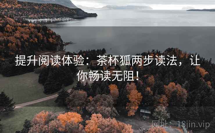提升阅读体验：茶杯狐两步读法，让你畅读无阻！